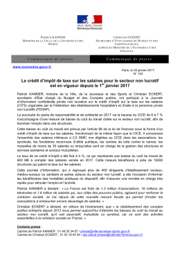 Le cr&eacute;dit d`imp&ocirc;t de taxe sur les salaires pour le secteur non lucratif