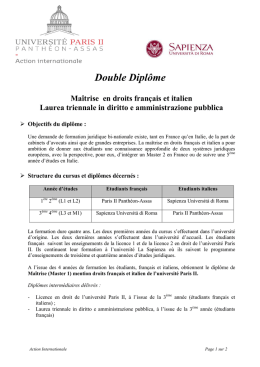 Double Dipl&ocirc;me - Universit&eacute; Paris 2 Panth&eacute;on