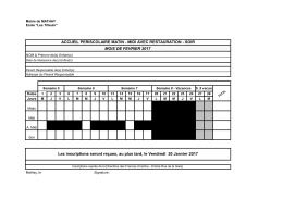 Planning Mensuel Février 2017