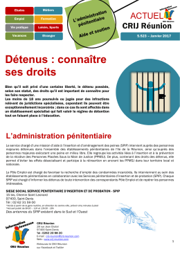 Détenus : connaître ses droits - crij