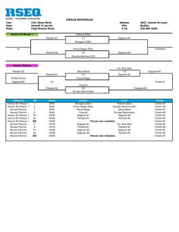 Horaire championnat novice - RSEQ-QCA