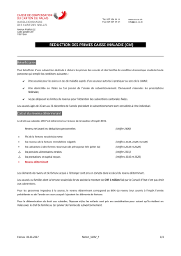 Notice - Réduction de primes