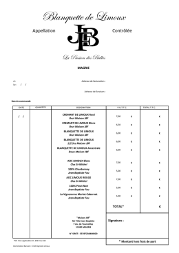télécharger notre bon de commande - Blanquette Jean