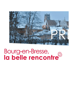 Newsletter presse Janvier - Office de Tourisme de Bourg-en
