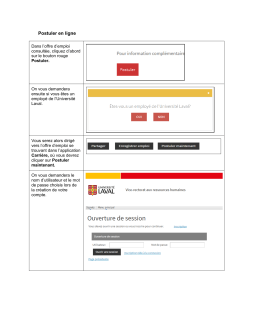 Postuler en ligne - RH Ulaval