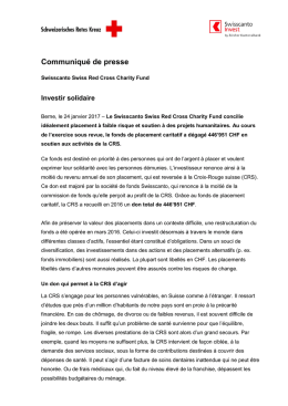 Communiqu&eacute; de presse