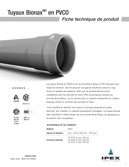 Tuyaux Bionax en PVCO