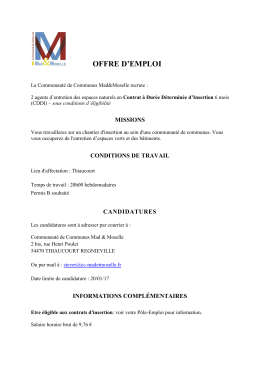 Voir l`offre - Communauté de Communes du Val de Moselle