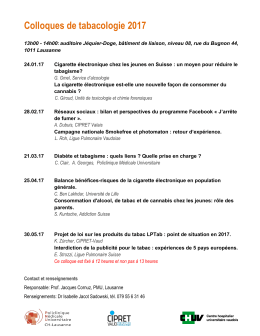 Colloques de tabacologie 2015-2016