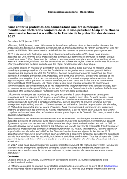 Faire entrer la protection des données dans une ère