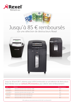 Jusqu`&agrave; 85 &euro; rembours&eacute;s