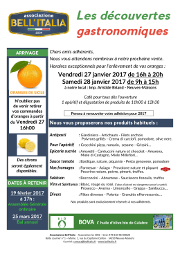 vente du 27 et 28 janvier 2017 - association bell`italia neuves