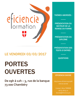 portes ouvertes - EFICIENCIA Formations