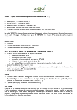 Stage Am&eacute;nagement Durable TERRE ECO Grenoble 2017