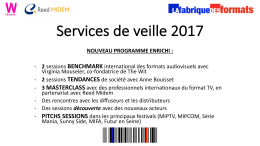 Voir le programme 2017. - La Fabrique des formats