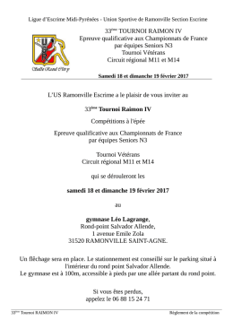 Ramonville - Ligue d`Escrime d`Aquitaine