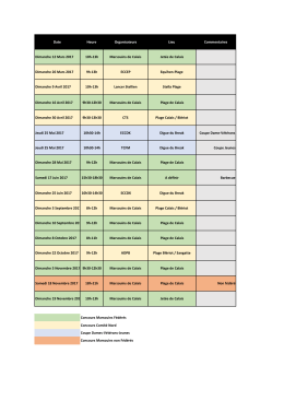Date Heure Organisateurs Lieu Commentaires Dimanche 12 Mars