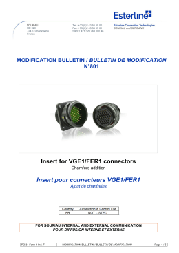 BM801 VGE1_FER1 Insert Modification