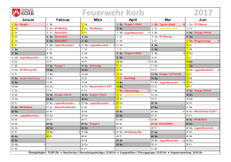 Kalender 2017 - Freiwillige Feuerwehr Korb