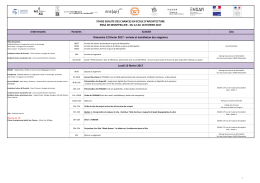 STAGE &Eacute;galit&eacute; des chances Programme