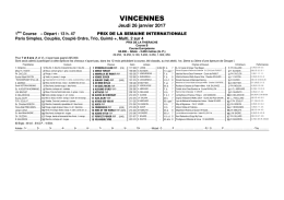 vincennes - Resultat PMU