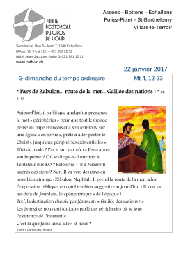 22 janvier 2017 - Cath-VD