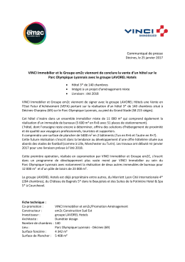 Communiqué de presse VINCI Immobilier et le Groupe em2c
