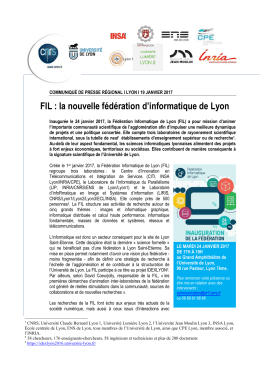 FIL : la nouvelle fédération d`informatique de Lyon