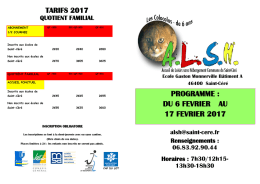 Téléchargez le programme des - de 6 ans - Saint-Céré