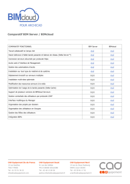 comparatif BIM Server/BIMcloud
