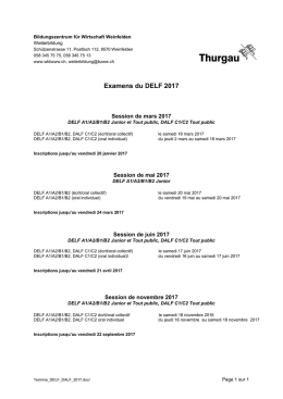 Termine DELF nouvelle formule 2007