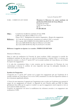 23/01/2017 Lettre de suite d`inspection R1.2
