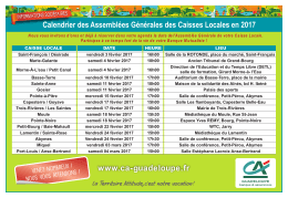 Voir le calendrier