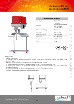 Contacteur OSY - Rolland Sprinklers