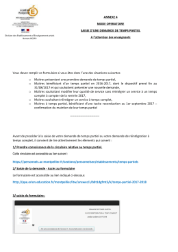 05 ANNEXE 4 Mode op&eacute;ratoire saisie formulaire