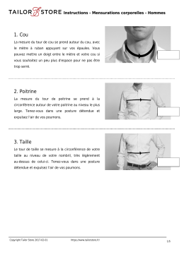 Imprimer le guide de mensuration