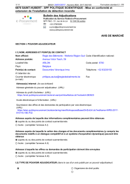 6870 SAINT-HUBERT - SPF POLITIQUE SCIENTIFIQUE