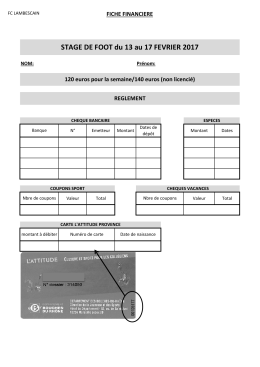 fiche financi&egrave;re