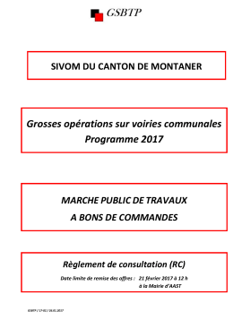 Règlement de consultation