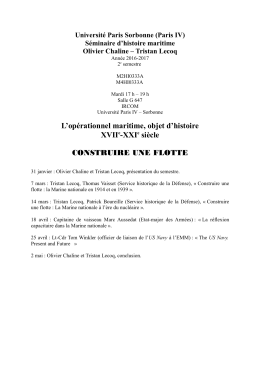 Histoire maritime - Université Paris
