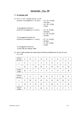 Correction : 8 p. 44