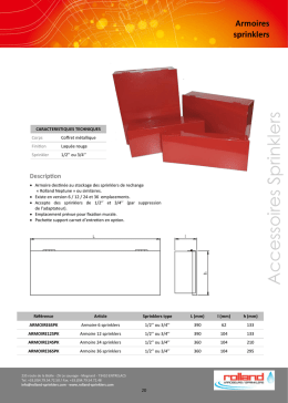 Armoires sprinklers - Rolland Sprinklers