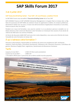 SAP Skills Forum 2017
