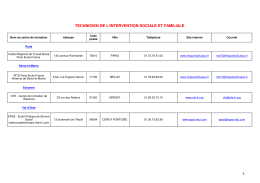 écoles du secteur social en idf - DRJSCS Ile-de