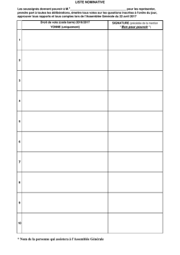 Tableau des timbres &laquo; vote
