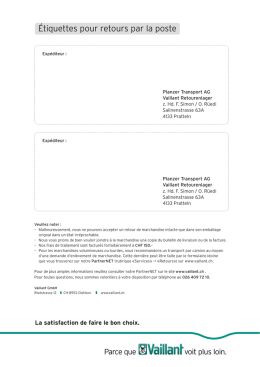 Étiquettes pour retours par la poste