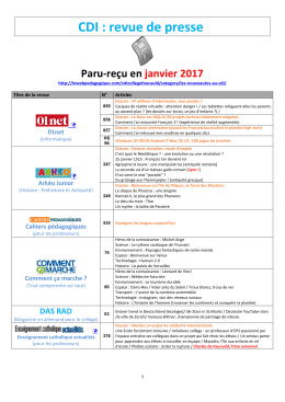 CDI : revue de presse