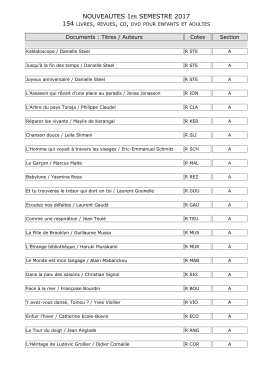 154 nouveaut&eacute;s &agrave; d&eacute;couvrir ici