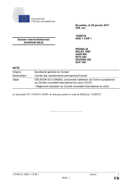 15540/16 ADD 1 COR 1 mm/is 1 DGC 1 Le document ST 15540/16