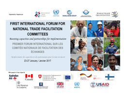 Technical Assistance for the Implementation of Trade Facilitations